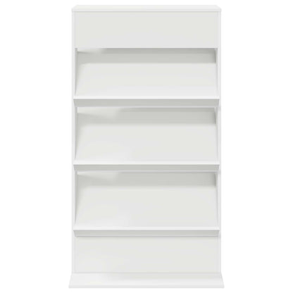 vidaXL Magazine Rack with Shelf White 70 x 41 x 126 cm Engineered Wood