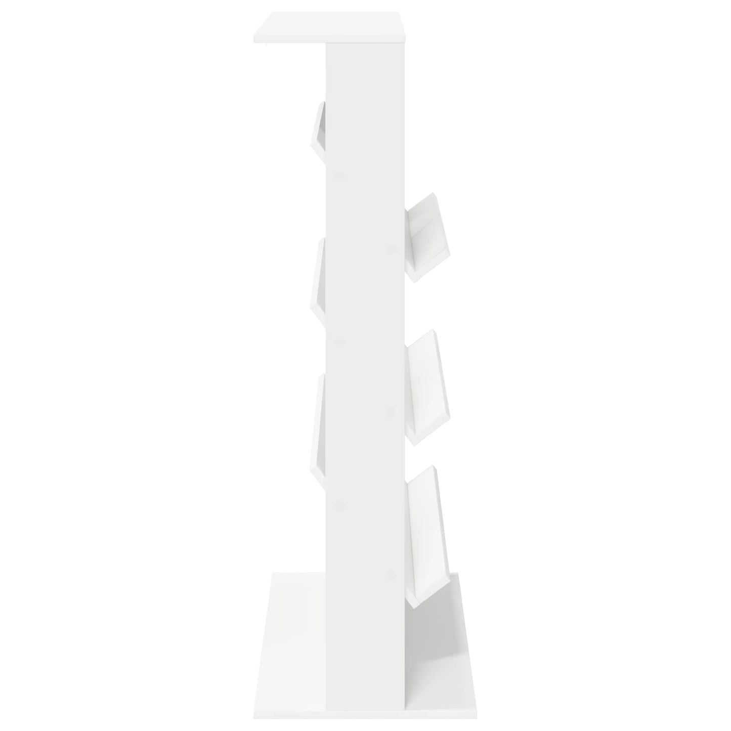 vidaXL Magazine Rack with Shelf White 70 x 41 x 126 cm Engineered Wood