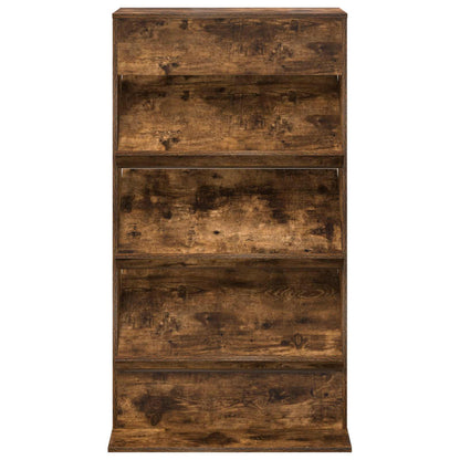 vidaXL Magazine Rack Smoked Oak 70 x 41 x 126 cm Engineered Wood