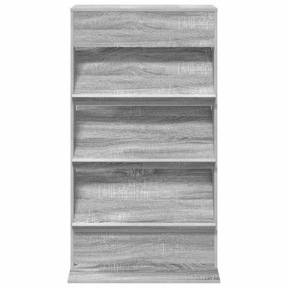 vidaXL Magazine Rack Grey Sonoma 70 x 41 x 126 cm Engineered Wood