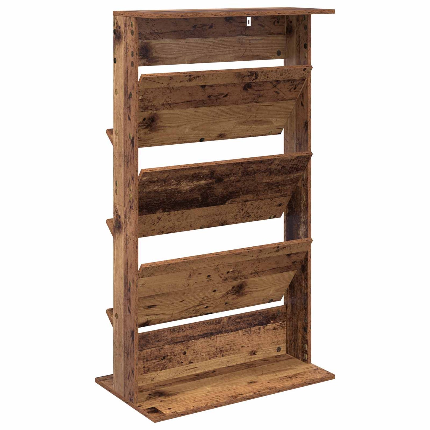 vidaXL Magazine Rack Old Wood 70 x 41 x 126 cm Engineered Wood