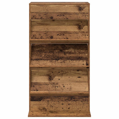 vidaXL Magazine Rack Old Wood 70 x 41 x 126 cm Engineered Wood