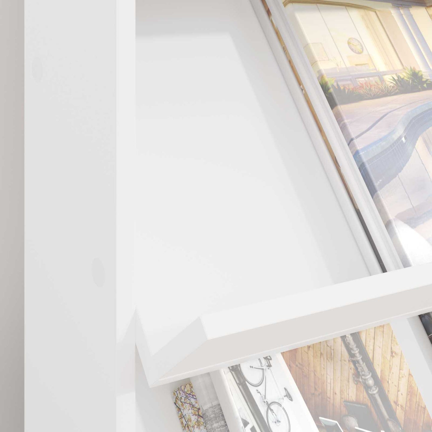 vidaXL Magazine Rack with Shelf White 70 x 41 x 96 cm Engineered Wood