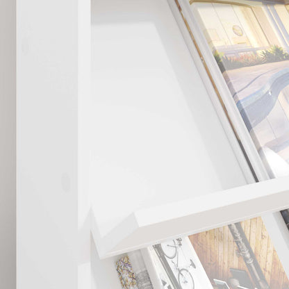 vidaXL Magazine Rack with Shelf White 70 x 41 x 96 cm Engineered Wood