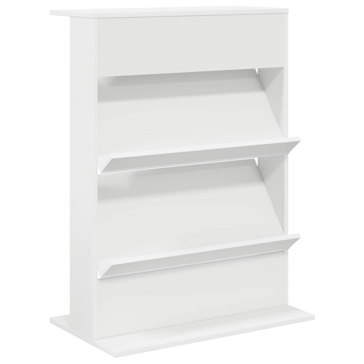 vidaXL Magazine Rack with Shelf White 70 x 41 x 96 cm Engineered Wood