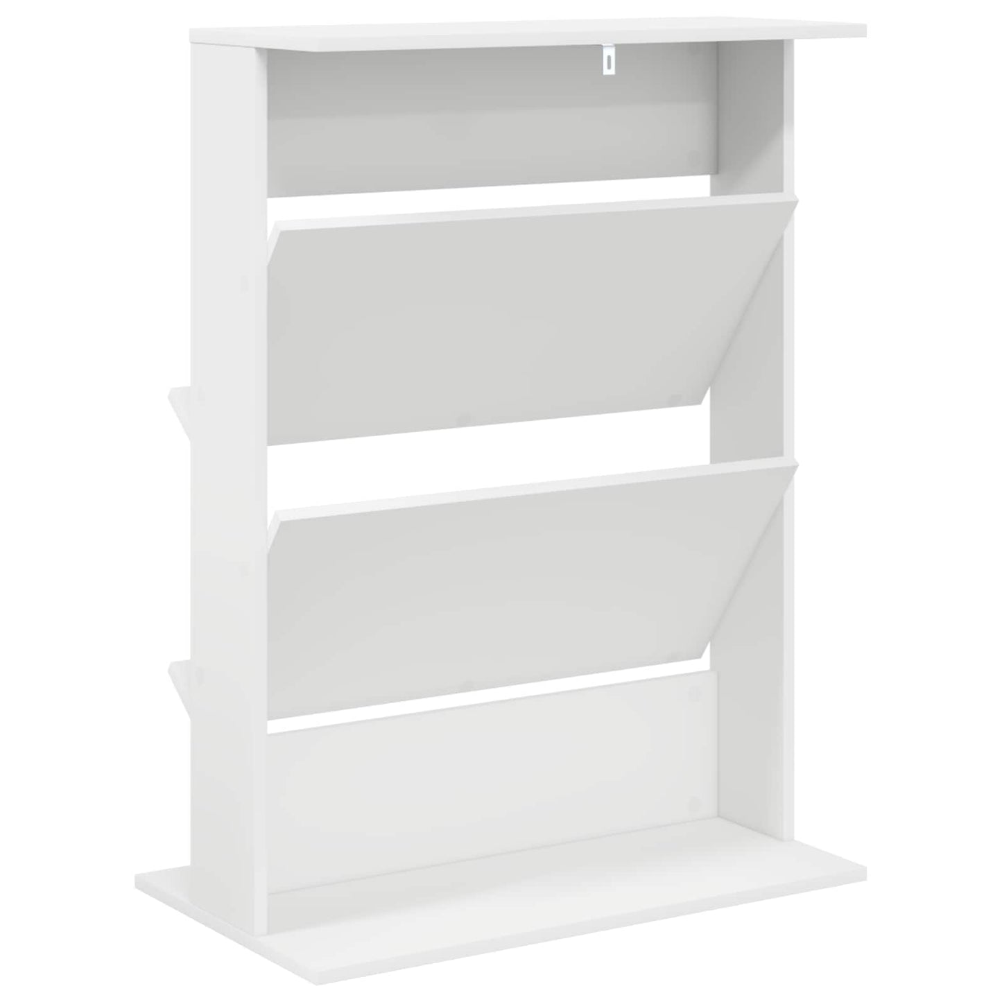 vidaXL Magazine Rack with Shelf White 70 x 41 x 96 cm Engineered Wood