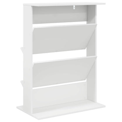 vidaXL Magazine Rack with Shelf White 70 x 41 x 96 cm Engineered Wood