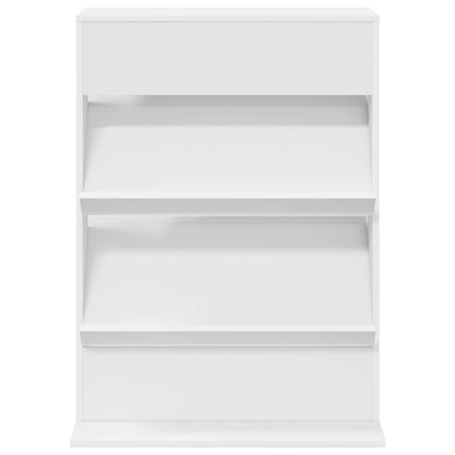 vidaXL Magazine Rack with Shelf White 70 x 41 x 96 cm Engineered Wood
