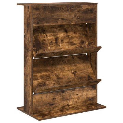 vidaXL Magazine Rack Smoked Oak 70 x 41 x 96 cm Engineered Wood