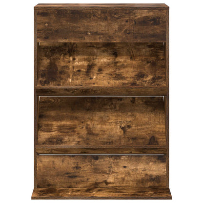 vidaXL Magazine Rack Smoked Oak 70 x 41 x 96 cm Engineered Wood