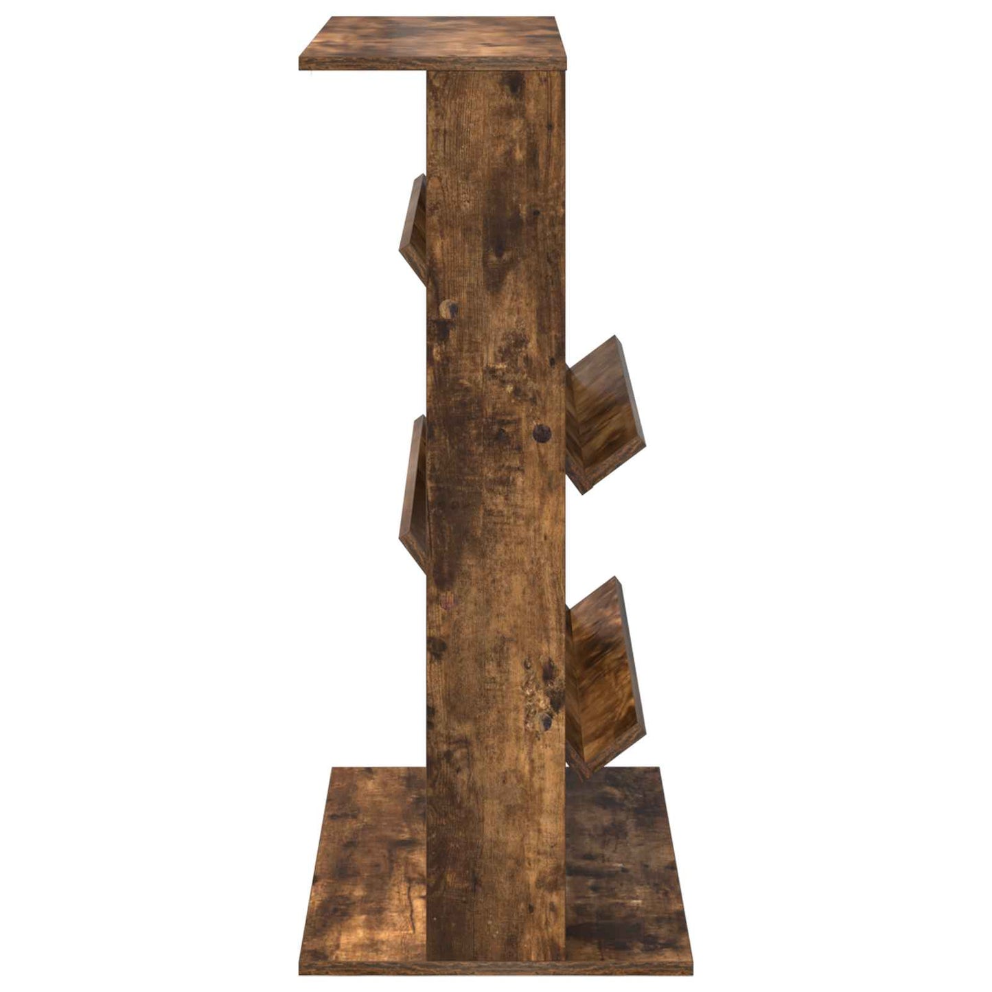 vidaXL Magazine Rack Smoked Oak 70 x 41 x 96 cm Engineered Wood