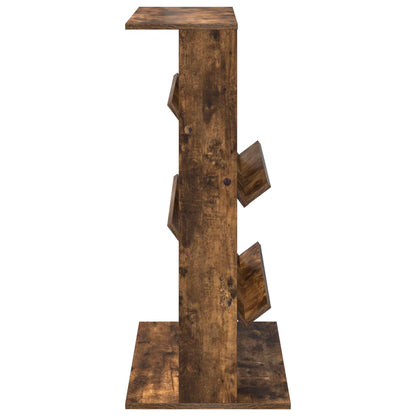 vidaXL Magazine Rack Smoked Oak 70 x 41 x 96 cm Engineered Wood