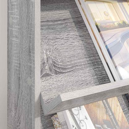 vidaXL Magazine Rack Grey Sonoma 70 x 41 x 96 cm Engineered Wood