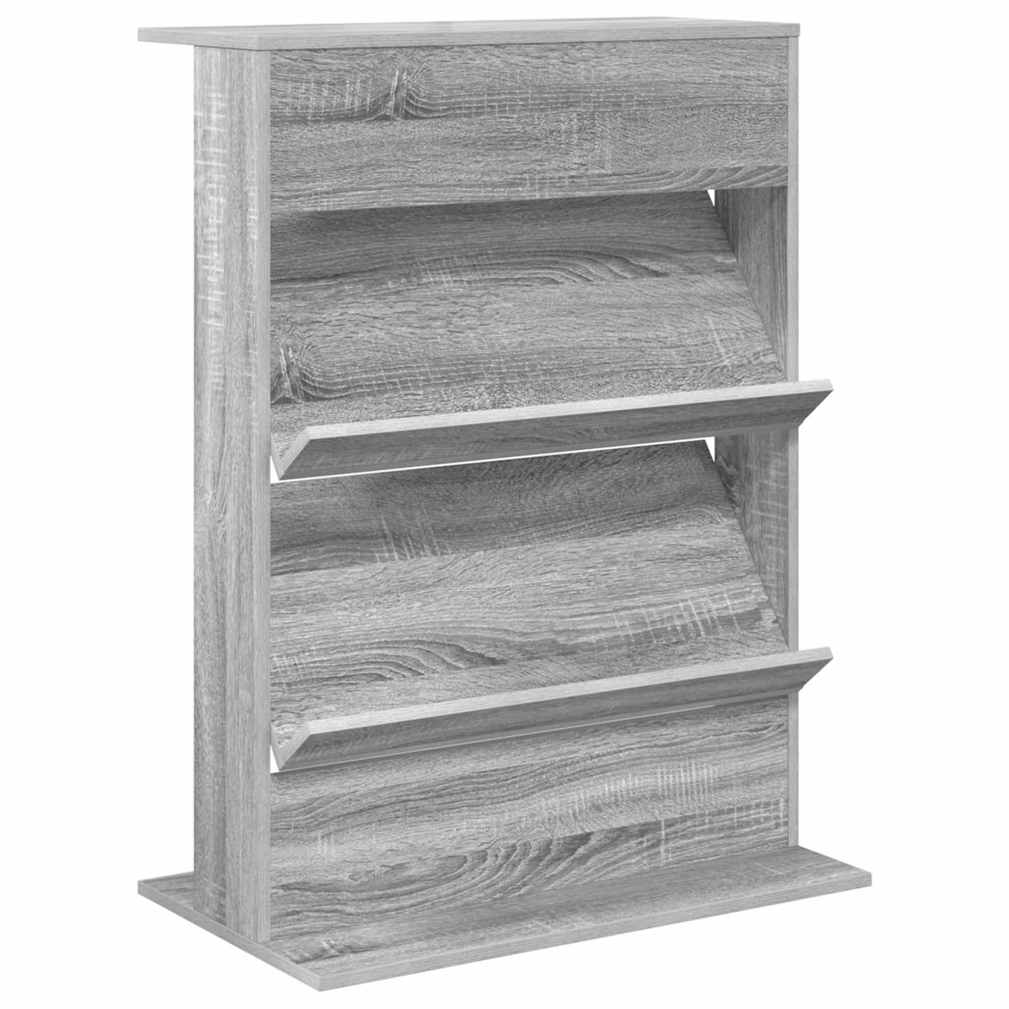 vidaXL Magazine Rack Grey Sonoma 70 x 41 x 96 cm Engineered Wood