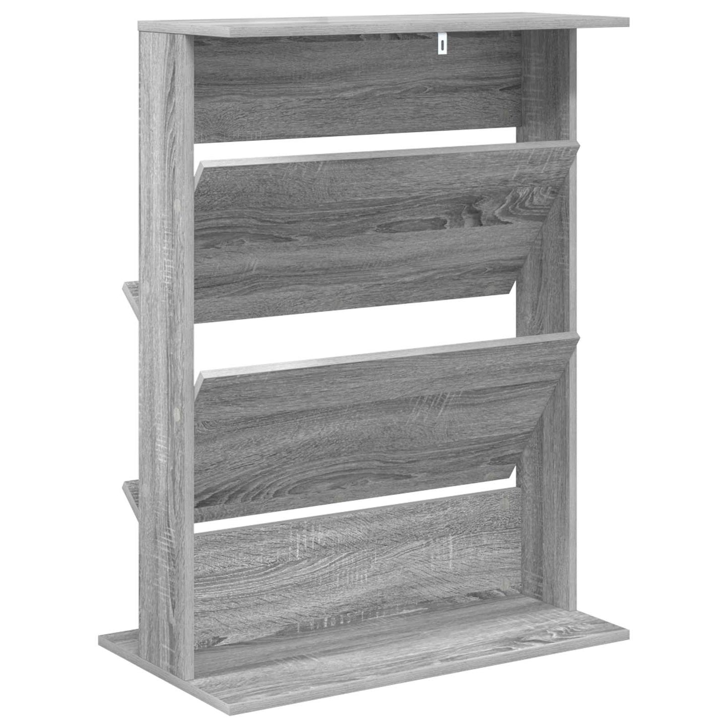vidaXL Magazine Rack Grey Sonoma 70 x 41 x 96 cm Engineered Wood