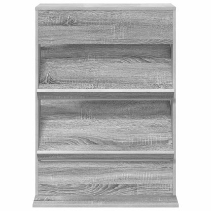 vidaXL Magazine Rack Grey Sonoma 70 x 41 x 96 cm Engineered Wood