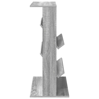 vidaXL Magazine Rack Grey Sonoma 70 x 41 x 96 cm Engineered Wood