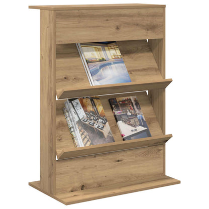 vidaXL Magazine Rack Artisan Oak 70 x 41 x 96 cm Engineered Wood