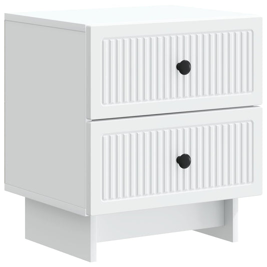 vidaXL Bedside Cabinet White 43 x 34.5 x 47.5 cm Engineered Wood