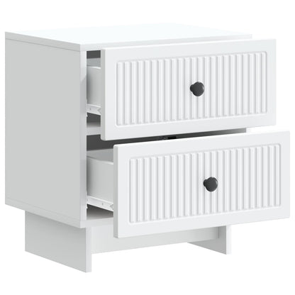 vidaXL Bedside Cabinet White 43 x 34.5 x 47.5 cm Engineered Wood