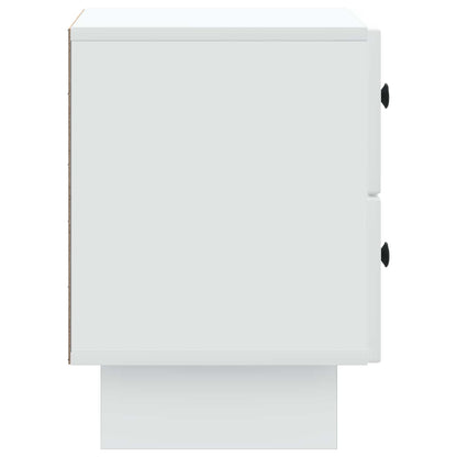 vidaXL Bedside Cabinet White 43 x 34.5 x 47.5 cm Engineered Wood