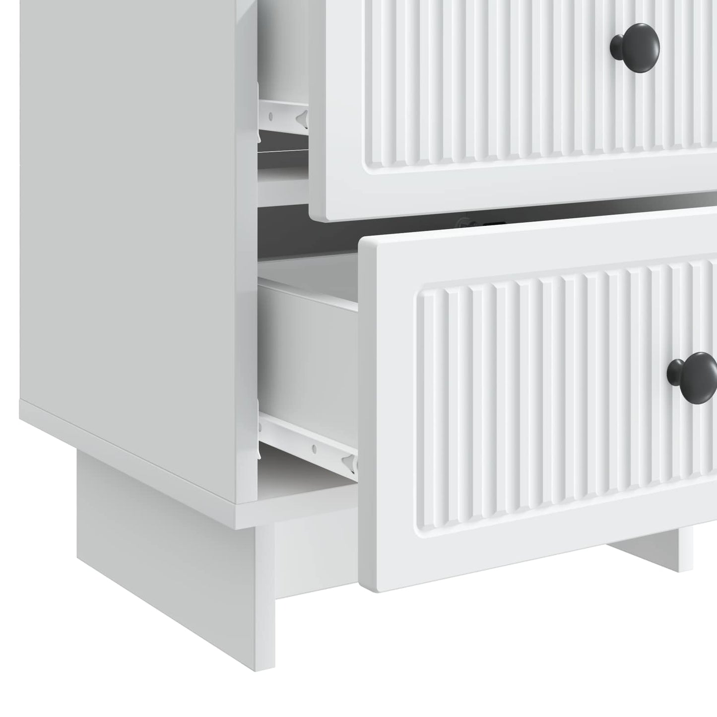vidaXL Bedside Cabinet 2 pcs White 43 x 34.5 x 47.5 cm Engineered Wood