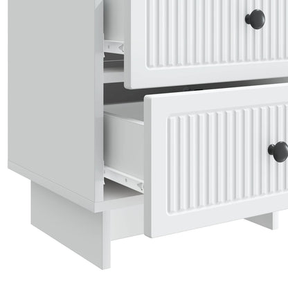 vidaXL Bedside Cabinet 2 pcs White 43 x 34.5 x 47.5 cm Engineered Wood