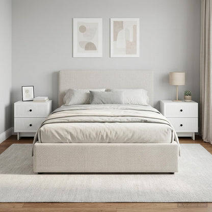 vidaXL Bedside Cabinet 2 pcs White 43 x 34.5 x 47.5 cm Engineered Wood