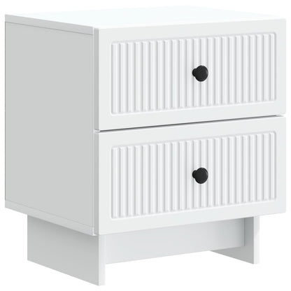 vidaXL Bedside Cabinet 2 pcs White 43 x 34.5 x 47.5 cm Engineered Wood