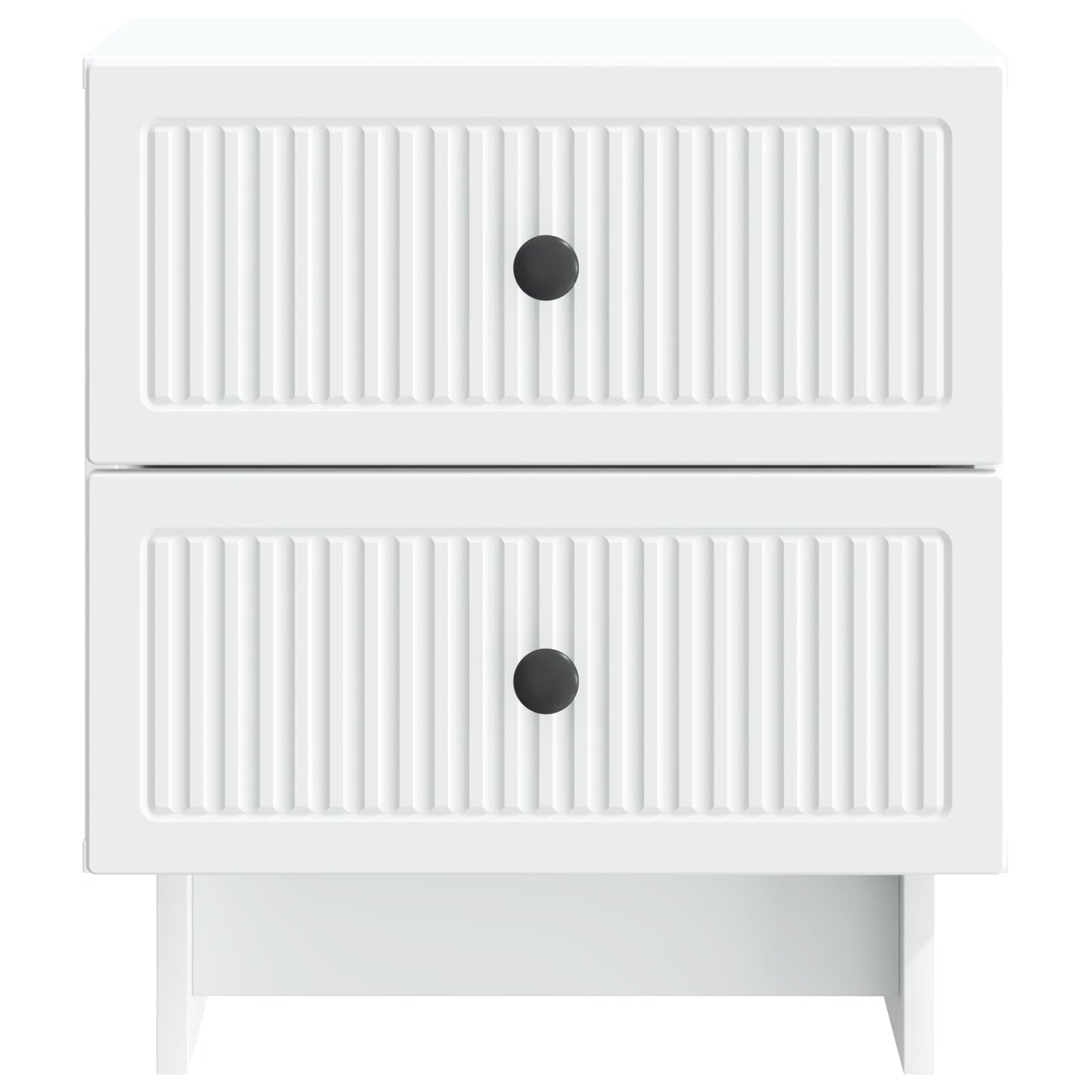 vidaXL Bedside Cabinet 2 pcs White 43 x 34.5 x 47.5 cm Engineered Wood