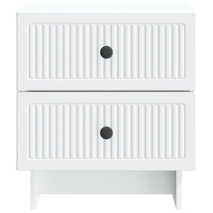 vidaXL Bedside Cabinet 2 pcs White 43 x 34.5 x 47.5 cm Engineered Wood