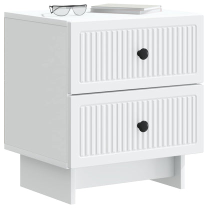 vidaXL Bedside Cabinet 2 pcs White 43 x 34.5 x 47.5 cm Engineered Wood