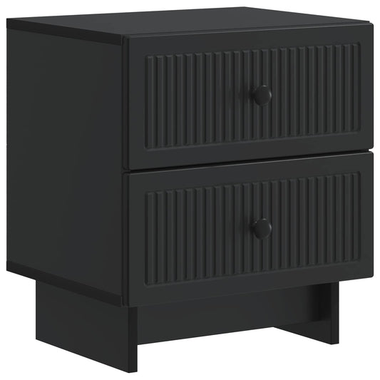 vidaXL Bedside Cabinet Black 43 x 34.5 x 47.5 cm Engineered Wood