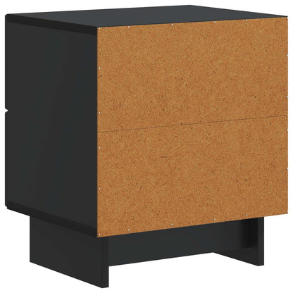vidaXL Bedside Cabinet Black 43 x 34.5 x 47.5 cm Engineered Wood