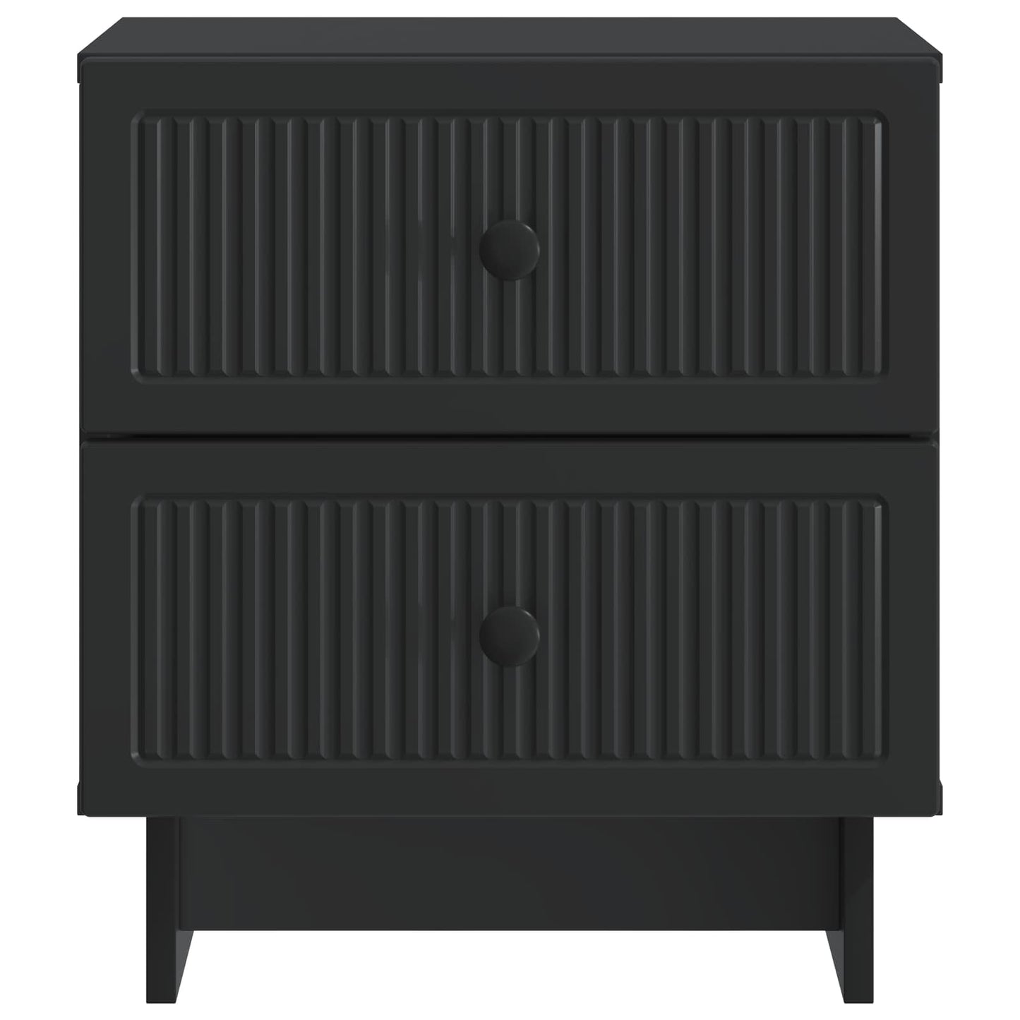 vidaXL Bedside Cabinet Black 43 x 34.5 x 47.5 cm Engineered Wood