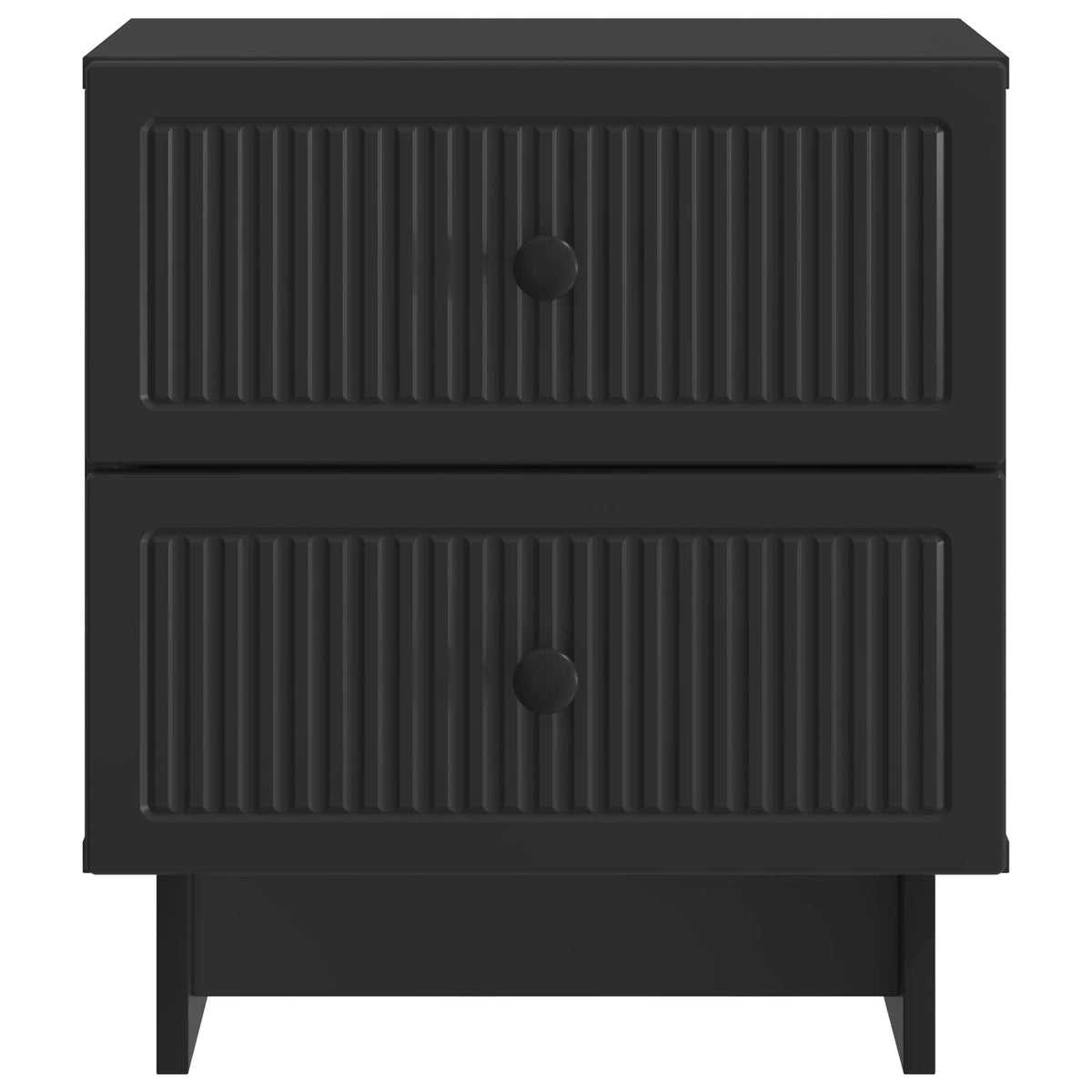 vidaXL Bedside Cabinet Black 43 x 34.5 x 47.5 cm Engineered Wood