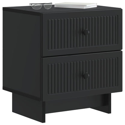 vidaXL Bedside Cabinet Black 43 x 34.5 x 47.5 cm Engineered Wood