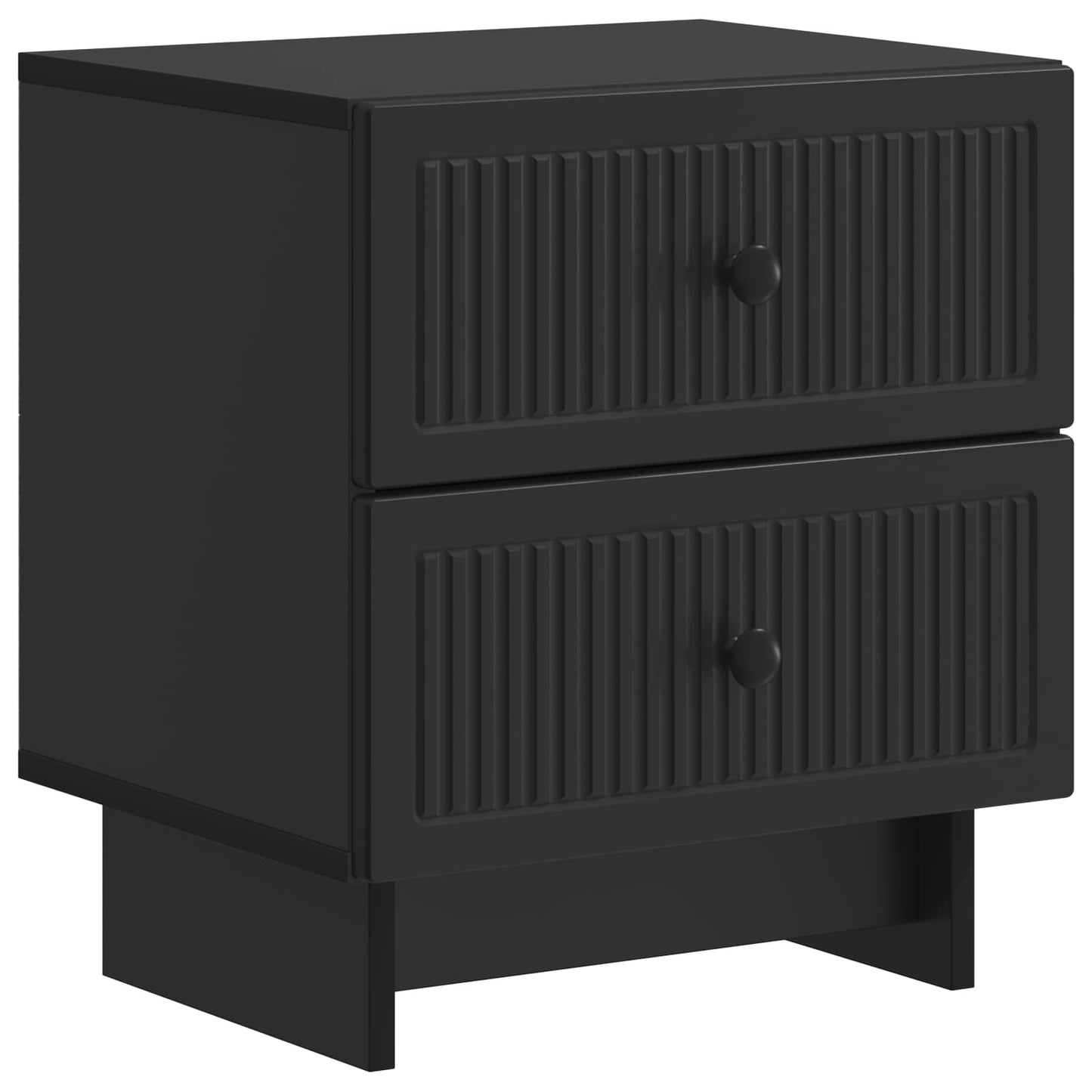 vidaXL Bedside Cabinet 2 pcs Black 43 x 34.5 x 47.5 cm Engineered Wood
