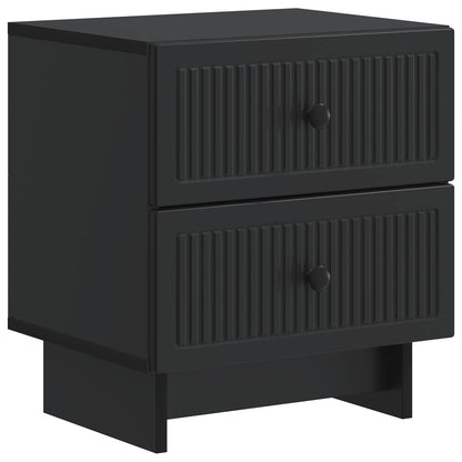 vidaXL Bedside Cabinet 2 pcs Black 43 x 34.5 x 47.5 cm Engineered Wood