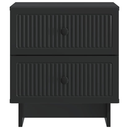 vidaXL Bedside Cabinet 2 pcs Black 43 x 34.5 x 47.5 cm Engineered Wood