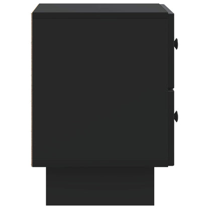 vidaXL Bedside Cabinet 2 pcs Black 43 x 34.5 x 47.5 cm Engineered Wood