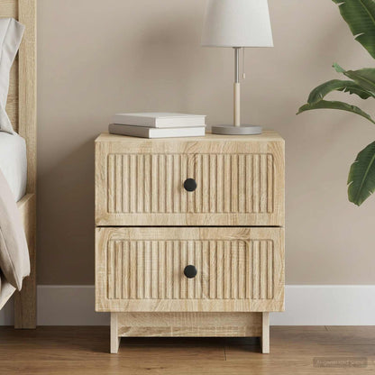 vidaXL Bedside Cabinet Sonoma Oak 43 x 34.5 x 47.5 cm Engineered Wood