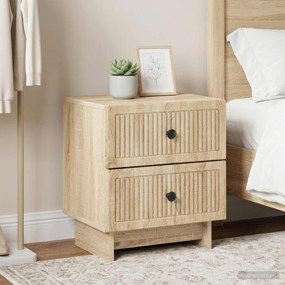 vidaXL Bedside Cabinet 2 pcs Sonoma Oak 43 x 34.5 x 47.5 cm