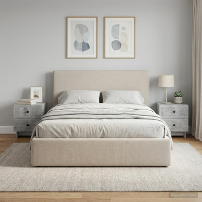vidaXL Bedside Cabinet 2 pcs Concrete Grey 43 x 34.5 x 47.5 cm