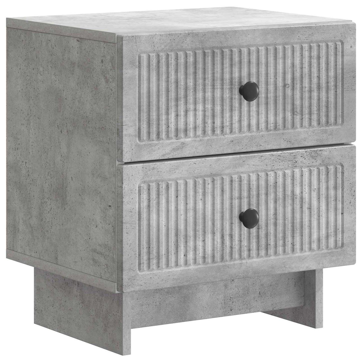 vidaXL Bedside Cabinet 2 pcs Concrete Grey 43 x 34.5 x 47.5 cm
