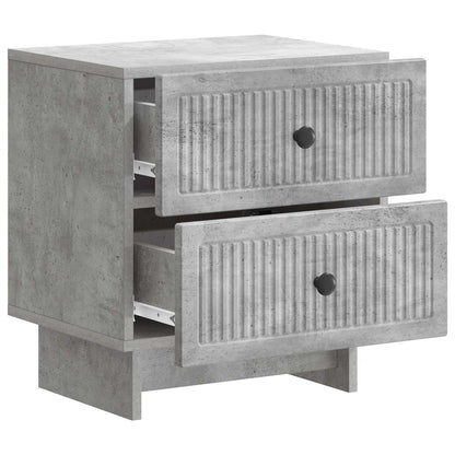 vidaXL Bedside Cabinet 2 pcs Concrete Grey 43 x 34.5 x 47.5 cm