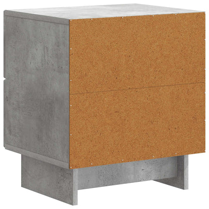 vidaXL Bedside Cabinet 2 pcs Concrete Grey 43 x 34.5 x 47.5 cm