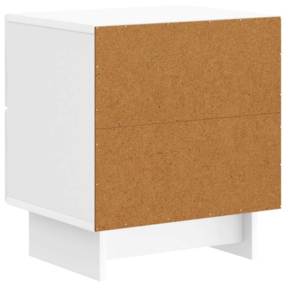 vidaXL Bedside Cabinet High Gloss White 43 x 34.5 x 47.5 cm