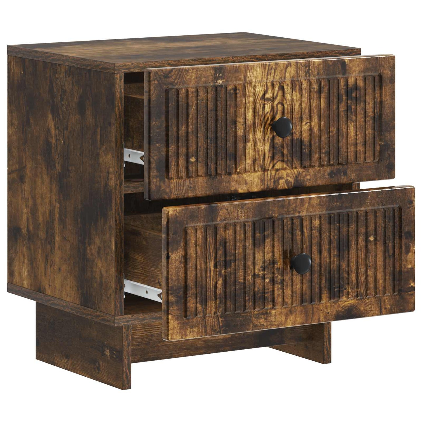 vidaXL Bedside Cabinet Smoked Oak 43 x 34.5 x 47.5 cm Engineered Wood