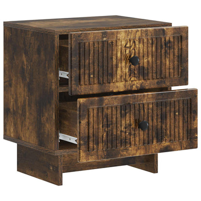 vidaXL Bedside Cabinet Smoked Oak 43 x 34.5 x 47.5 cm Engineered Wood